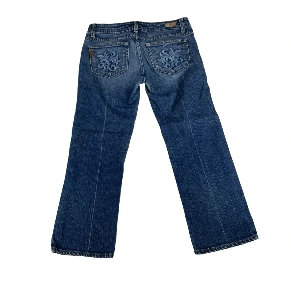 Paige Laurel Canyon low rise cropped capris women’s 27 embellished pockets
